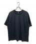 prit（プリット）の古着「30/1リサイクルムラ糸天竺 5分袖ワイドTシャツ」｜ブラック