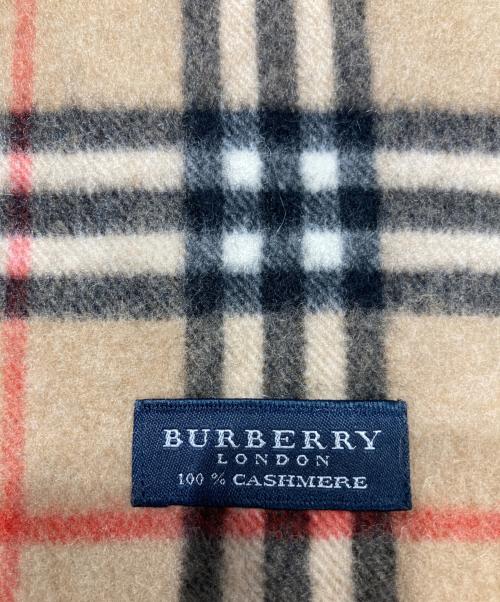 BURBERRY LONDON（バーバリーロンドン）BURBERRY LONDON (バーバリーロンドン) ノヴァチェック カシミヤマフラー ブラウンの古着・服飾アイテム
