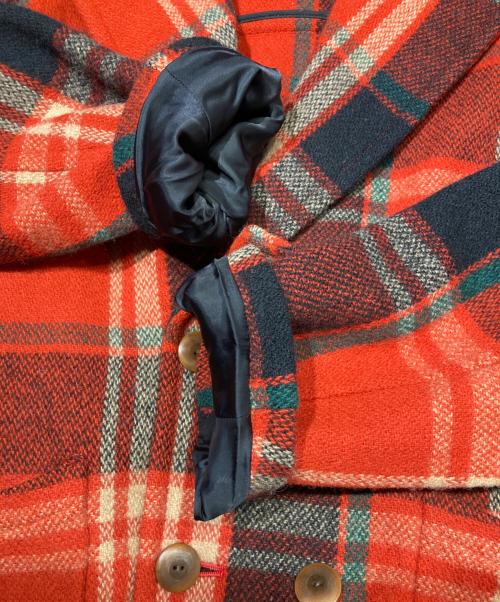 RALPH LAUREN COUNTRY（ラルフローレンカントリー）RALPH LAUREN COUNTRY (ラルフローレンカントリー) タータンチェック Pコート レッド サイズ:9の古着・服飾アイテム