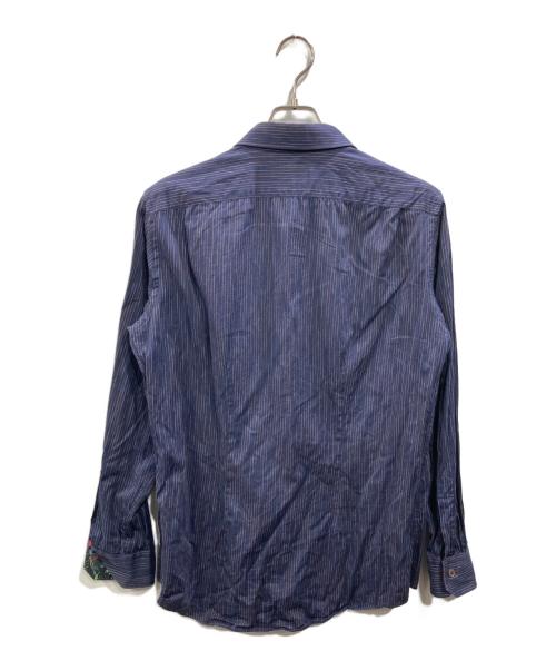 PAUL SMITH（ポールスミス）PAUL SMITH (ポールスミス) ストライプカッタウェイシャツ ネイビー サイズ:SIZE Lの古着・服飾アイテム