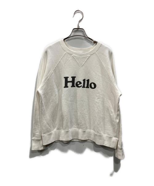 MADISON BLUE（マディソンブルー）MADISON BLUE (マディソンブルー) HELLO SWEAT L/S URAKE DYED ホワイト サイズ:Sの古着・服飾アイテム