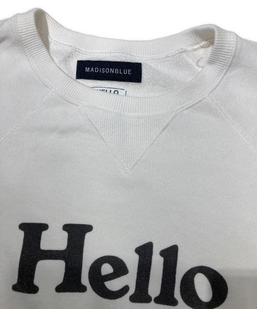 MADISON BLUE（マディソンブルー）MADISON BLUE (マディソンブルー) HELLO SWEAT L/S URAKE DYED ホワイト サイズ:Sの古着・服飾アイテム