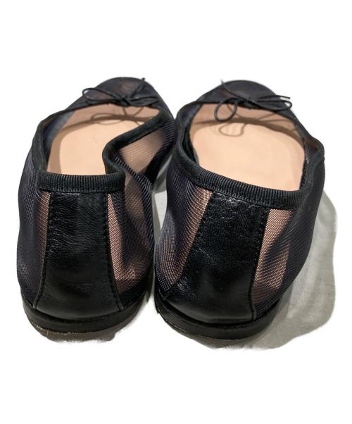 SPELTA（スペルタ）SPELTA (スペルタ) ブラックメッシュバレエシューズ ブラック サイズ:23.5の古着・服飾アイテム