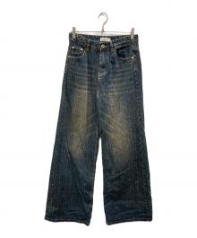 MENES（メネス）の古着「Vintage Fiber Washed Jeans（ヴィンテージ・ファイバー・ウォッシュ・ジーンズ）」｜インディゴ