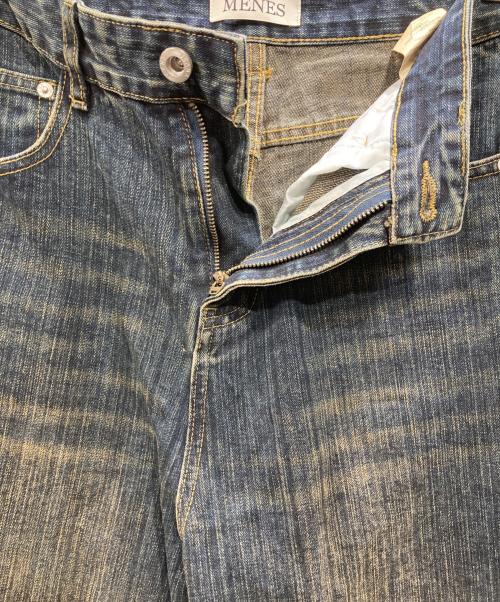 MENES（メネス）MENES (メネス) Vintage Fiber Washed Jeans（ヴィンテージ・ファイバー・ウォッシュ・ジーンズ） インディゴ サイズ:SIZE Sの古着・服飾アイテム