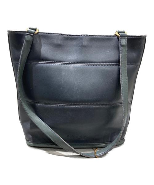 COACH（コーチ）COACH (コーチ) オールドバイカラーワンショルダーバッグ ネイビー×グリーンの古着・服飾アイテム