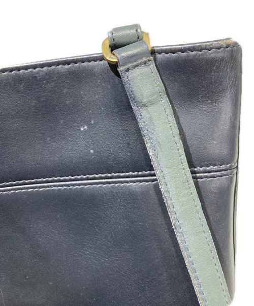 COACH（コーチ）COACH (コーチ) オールドバイカラーワンショルダーバッグ ネイビー×グリーンの古着・服飾アイテム