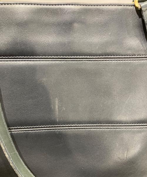 COACH（コーチ）COACH (コーチ) オールドバイカラーワンショルダーバッグ ネイビー×グリーンの古着・服飾アイテム