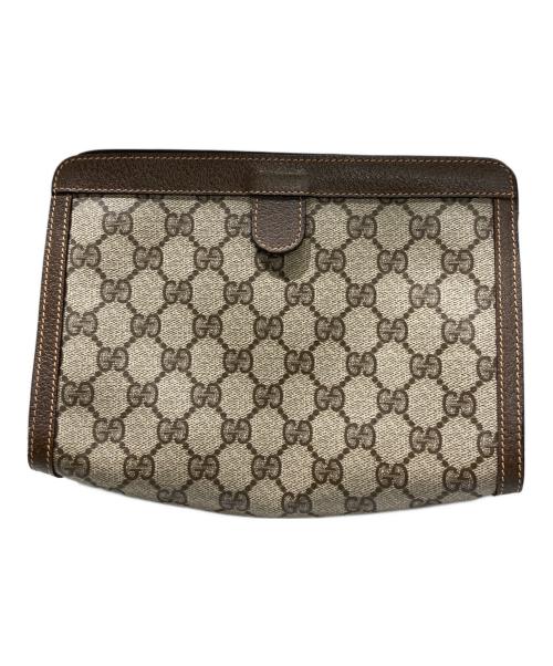 GUCCI（グッチ）GUCCI (グッチ) オールドGGスプリームポーチ ブラウンの古着・服飾アイテム