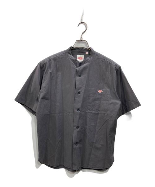 DANTON（ダントン）DANTON (ダントン) BAND COLLAR SHIRT S/S（バンドカラーシャツ ショートスリーブ） グレー サイズ:SIZE 38の古着・服飾アイテム
