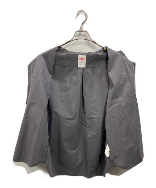 DANTON（ダントン）DANTON (ダントン) BAND COLLAR SHIRT S/S（バンドカラーシャツ ショートスリーブ） グレー サイズ:SIZE 38の古着・服飾アイテム