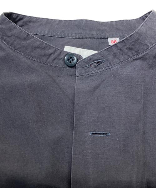 DANTON（ダントン）DANTON (ダントン) BAND COLLAR SHIRT S/S（バンドカラーシャツ ショートスリーブ） グレー サイズ:SIZE 38の古着・服飾アイテム