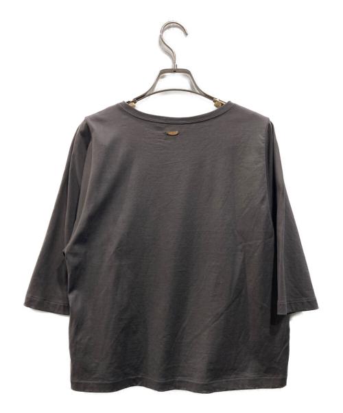 23区（ニジュウサンク）23区 (ニジュウサンク) ハイエンド フレアスリーブ Tシャツ グレー サイズ:38　(9）の古着・服飾アイテム
