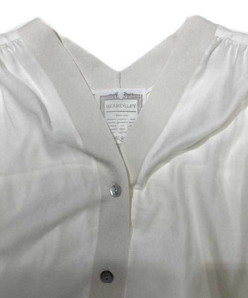 BEARDSLEY（ビアズリー）BEARDSLEY (ビアズリー) シアーブラウスカーデ ホワイト サイズ:Fの古着・服飾アイテム
