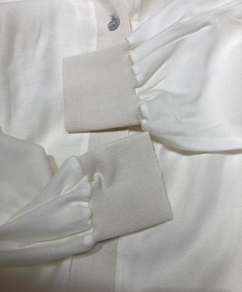 BEARDSLEY（ビアズリー）BEARDSLEY (ビアズリー) シアーブラウスカーデ ホワイト サイズ:Fの古着・服飾アイテム