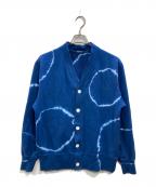 Denhamデンハム）の古着「TIE DYE SWEAT CARDIGAN（タイダイ スウェット カーディガン）」｜ネイビー