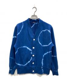 Denham（デンハム）の古着「TIE DYE SWEAT CARDIGAN（タイダイ スウェット カーディガン）」｜ネイビー