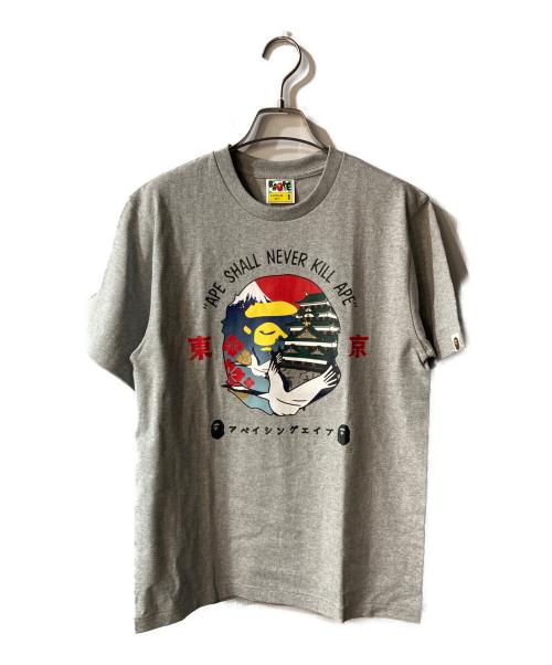 A BATHING APE（アベイシングエイプ）A BATHING APE (アベイシングエイプ) TOKYO APE HEAD TEE グレー サイズ:Sの古着・服飾アイテム