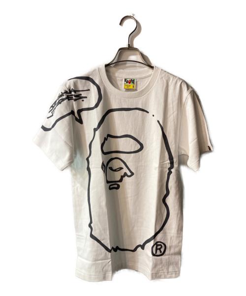 A BATHING APE（アベイシングエイプ）A BATHING APE (アベイシングエイプ) JOSHUA VIDES APE HEAD TEE ホワイト サイズ:Sの古着・服飾アイテム