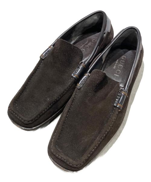 GUCCI（グッチ）GUCCI (グッチ) ドライビングシューズ ブラウン サイズ:SIZE 8 1/2の古着・服飾アイテム