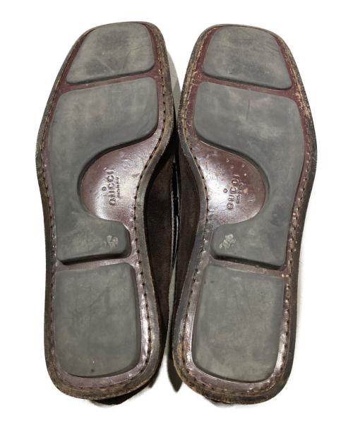 GUCCI（グッチ）GUCCI (グッチ) ドライビングシューズ ブラウン サイズ:SIZE 8 1/2の古着・服飾アイテム