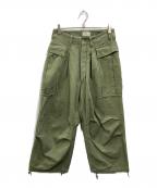 HERILLヘリル）の古着「HL Denim Cargo pants（エイチエル・デニム・カーゴ・パンツ）」｜グリーン