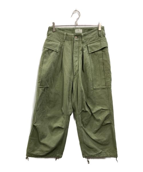 HERILL（ヘリル）HERILL (ヘリル) HL Denim Cargo pants（エイチエル・デニム・カーゴ・パンツ） グリーン サイズ:SIZE 2の古着・服飾アイテム