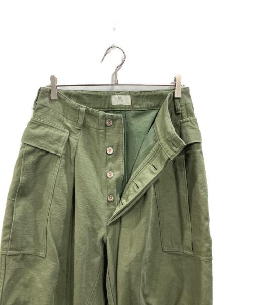 HERILL（ヘリル）HERILL (ヘリル) HL Denim Cargo pants（エイチエル・デニム・カーゴ・パンツ） グリーン サイズ:SIZE 2の古着・服飾アイテム