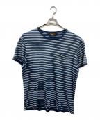 ）の古着「インディゴボーダーTシャツ」｜インディゴ
