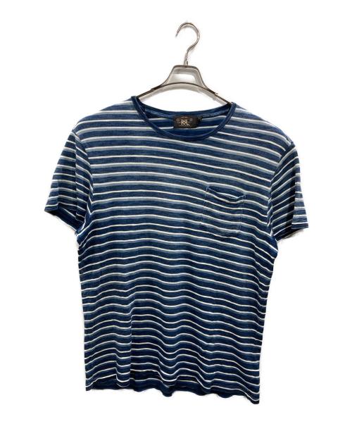 RRL（ダブルアールエル）RRL (ダブルアールエル) インディゴボーダーTシャツ インディゴ サイズ:SIZE XLの古着・服飾アイテム