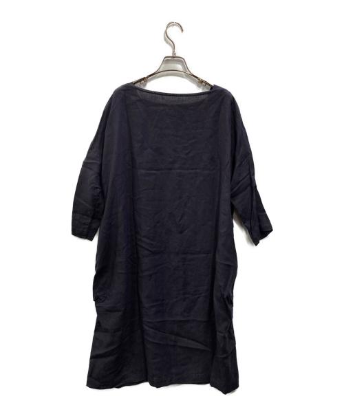 nest Robe（ネストローブ）nest Robe (ネストローブ) リネンワンピース ネイビー サイズ:Fの古着・服飾アイテム
