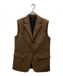 theory（セオリー）の古着「Wool Hopsack Boxy Vest」｜ブラウン
