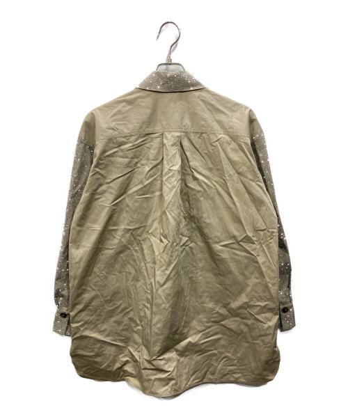 H&M（エイチアンドエム）H&M (エイチアンドエム) STELLA McCARTNEY (ステラマッカートニー) エンベリッシュド オーバーサイズシャツ ベージュ サイズ:M 未使用品の古着・服飾アイテム