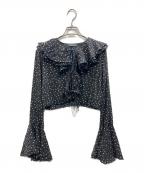 MAISON SPECIALメゾンスペシャル）の古着「Ruffle Blouse」｜ブラック