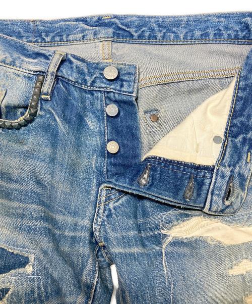 Hysteric Glamour（ヒステリックグラマー）Hysteric Glamour (ヒステリックグラマー) リペア加工 スタッズデニム インディゴ サイズ:30の古着・服飾アイテム