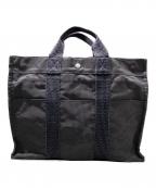 HERMESエルメス）の古着「エールライン トートバッグ」｜グレー×ブラック