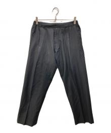 LANVIN COLLECTION（ランバンコレクション）の古着「コットンシルク イージーパンツ」｜ブラック