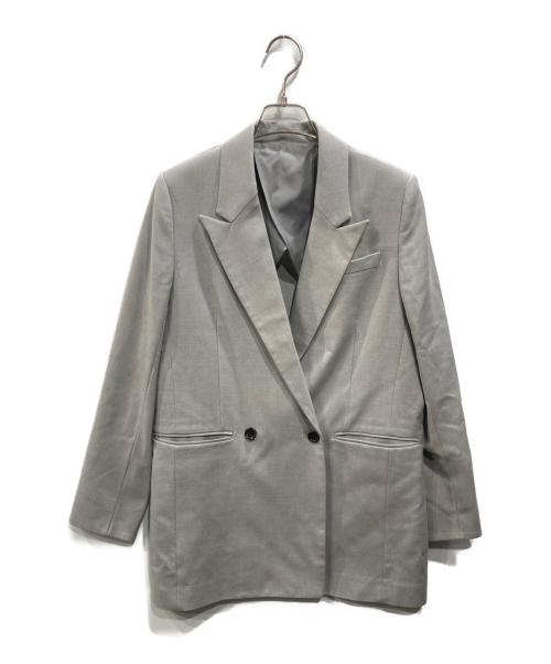 oblekt（オブレクト）oblekt (オブレクト) ピークドラペルボックスジャケット グレー サイズ:Fの古着・服飾アイテム