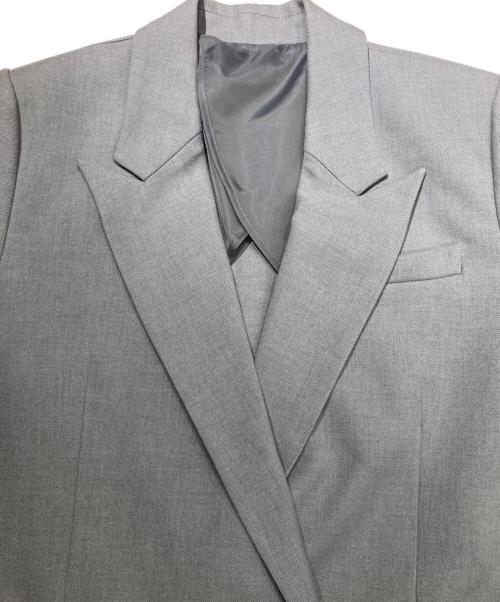 oblekt（オブレクト）oblekt (オブレクト) ピークドラペルボックスジャケット グレー サイズ:Fの古着・服飾アイテム