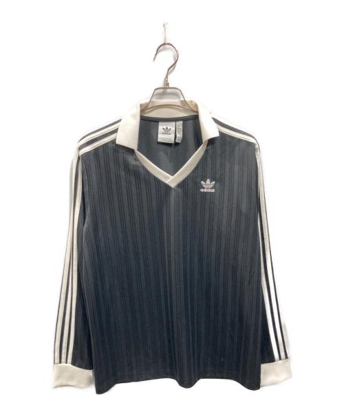 adidas Originals（アディダスオリジナル）adidas originals (アディダスオリジナル) アディカラー ピケ サッカー長袖Tシャツ ブラック サイズ:Lの古着・服飾アイテム