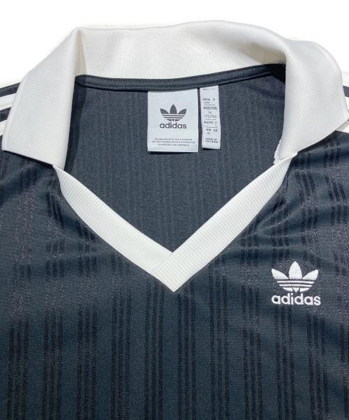 adidas Originals（アディダスオリジナル）adidas originals (アディダスオリジナル) アディカラー ピケ サッカー長袖Tシャツ ブラック サイズ:Lの古着・服飾アイテム