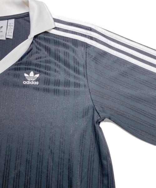 adidas Originals（アディダスオリジナル）adidas originals (アディダスオリジナル) アディカラー ピケ サッカー長袖Tシャツ ブラック サイズ:Lの古着・服飾アイテム