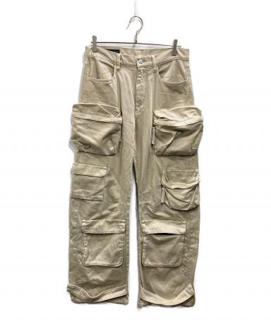 中古・古着通販】ZARA (ザラ) マルチポケットデニムカーゴ ベージュ