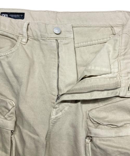ZARA（ザラ）ZARA (ザラ) マルチポケットデニムカーゴ ベージュ サイズ:EUR40の古着・服飾アイテム