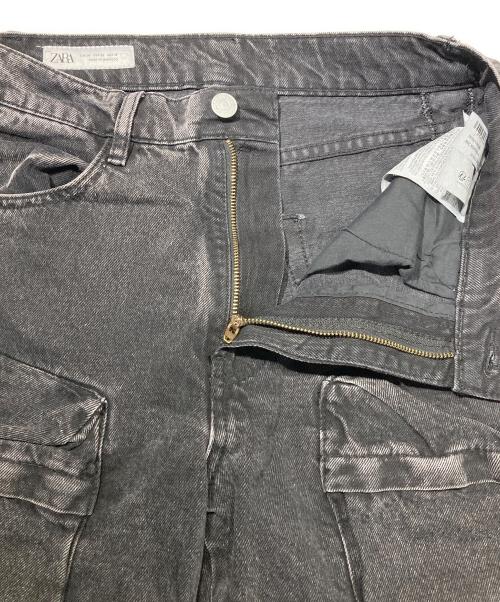 ZARA（ザラ）ZARA (ザラ) マルチポケットデニムカーゴ ブラック サイズ:EUR38の古着・服飾アイテム