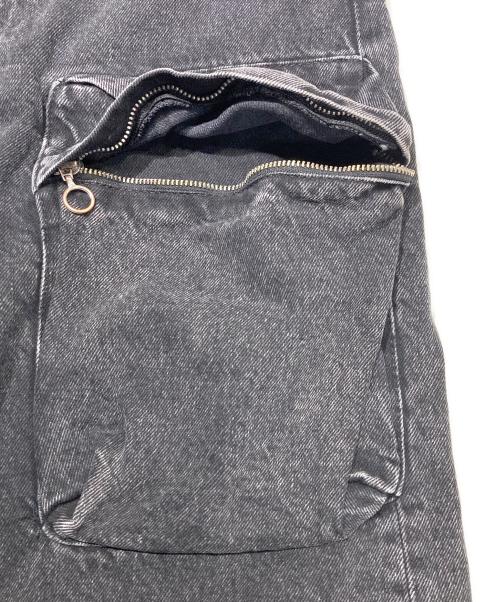 ZARA（ザラ）ZARA (ザラ) マルチポケットデニムカーゴ ブラック サイズ:EUR38の古着・服飾アイテム