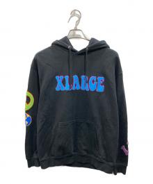 X-LARGE（エクストララージ）の古着「FLOWER PULLOVER HOODED SWEAT」｜ブラック