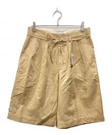 CAHLUMN（カウラム）の古着「Cotton Linen 2 Tuck Chino Shorts」｜ベージュ