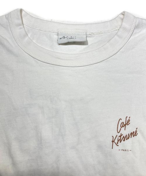 CAFE KITSUNE（カフェ キツネ）CAFE KITSUNE (カフェ キツネ) プリントTシャツ ホワイト サイズ:Mの古着・服飾アイテム