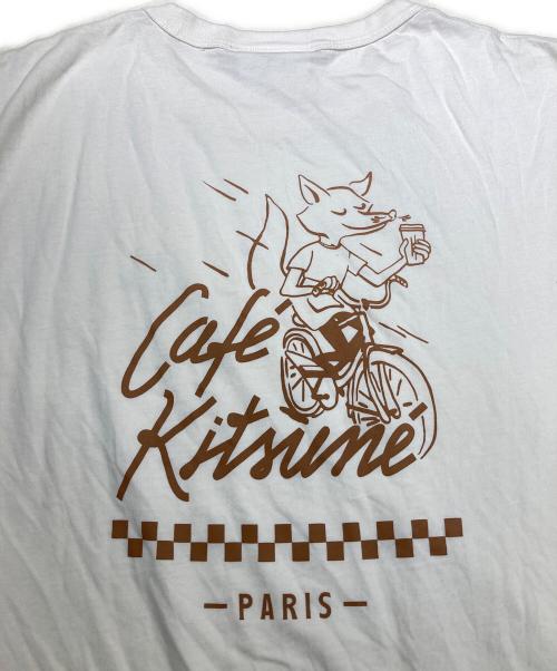 CAFE KITSUNE（カフェ キツネ）CAFE KITSUNE (カフェ キツネ) プリントTシャツ ホワイト サイズ:Mの古着・服飾アイテム